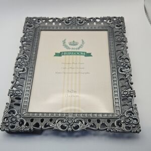 Heirloom Ornate Decorative Photo Frame 5x7 Silver Tone